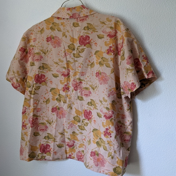 Vintage Eddie Bauer Linen Floral Shirt - Picture 6 of 7